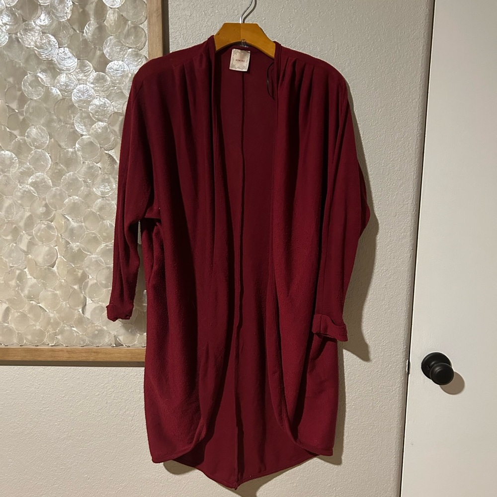 Maroon Sweater Duster